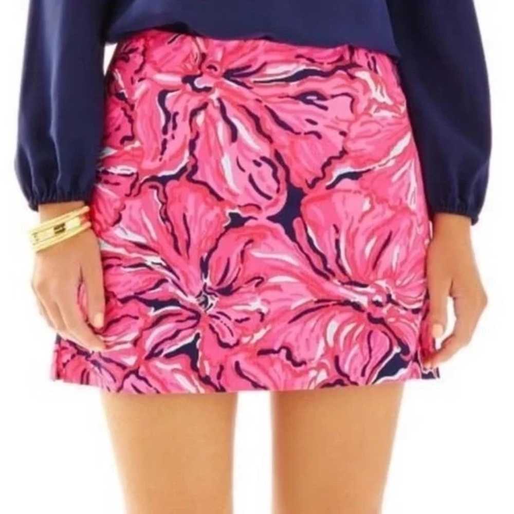 Lilly Pulitzer Floral Hot Pink Skirt / skort